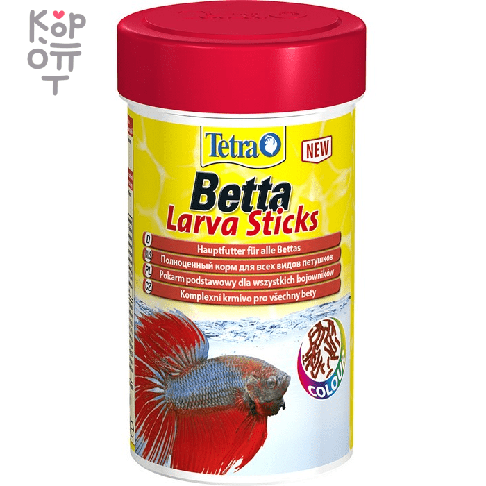 TetraBetta LarvaSticks корм в форме мотыля для петушков и других лабиринтовых рыб 100мл, купить с доставкой на дом фото 1 &mdash; Корейские товары для всей семьи(КорОпт)