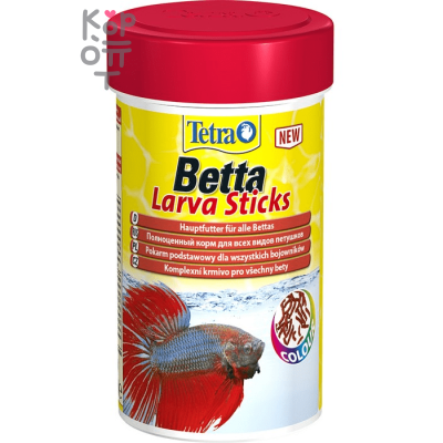 TetraBetta LarvaSticks корм в форме мотыля для петушков и других лабиринтовых рыб 100мл
