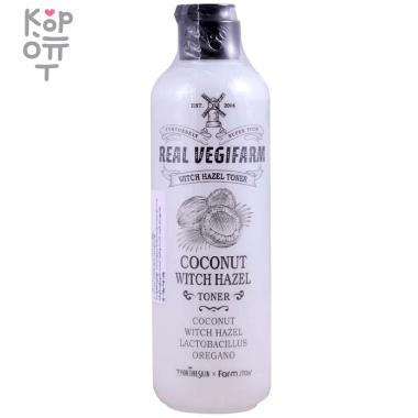 For The Skin Super Food Real Vegifarm Coconut Witch Hazel Toner - Увлажняющий тонер для лица с экстрактом Кокоса 280мл. &mdash; Корейские товары для всей семьи(КорОпт)