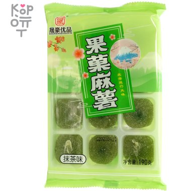 Моти Ветка Сакуры Shenghaoyoupin Mochi со вкусом Матча, 180гр. — Корейские товары для всей семьи(КорОпт)