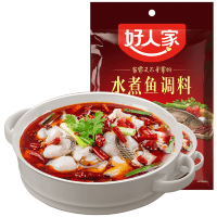 Haorenjia Seasoning for Boiled Fish Spicy Flavor - Набор овощей и специй для приготовления рыбного супа, 198гр.