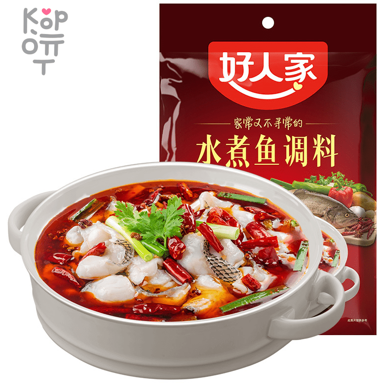 Haorenjia Seasoning for Boiled Fish Spicy Flavor - Набор овощей и специй для приготовления рыбного супа, 198гр., купить с доставкой на дом фото 1 — Корейские товары для всей семьи(КорОпт)