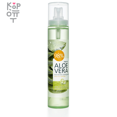 Welcos Aloe Vera Moisture Real Soothing Gel Mist - Мист для кожи увлажняющий с экстрактом Алоэ, 125мл. 