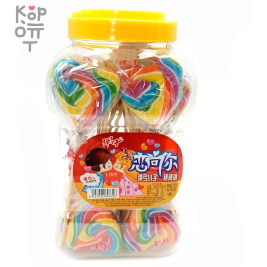 Фруктовый леденец сердечки Радуги на палочке — Корейские товары для всей семьи(КорОпт)
