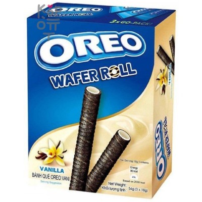 Oreo Wafer Roll Vanilla Вафельные трубочки, 54 г