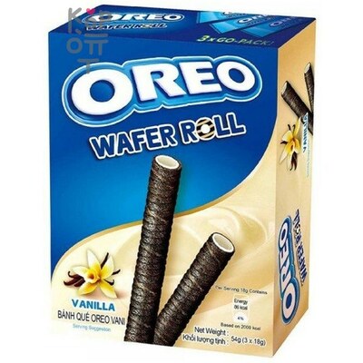 Oreo Wafer Roll Vanilla Вафельные трубочки, 54 г