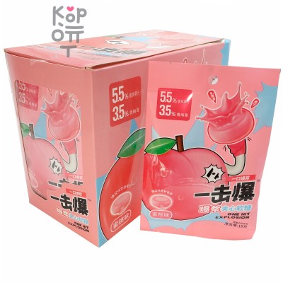 Жевательные конфеты One Hit Explosion Fruit Jelly с натуральным соком и вкусом Персика