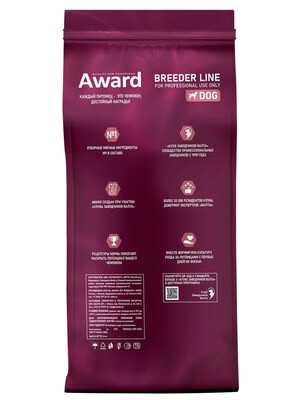 Сухой корм AWARD PFB SPECIAL CARE Toy Breed Support для взрослых собак мелких и миниатюрных пород со свежим мясом ягненка 15кг