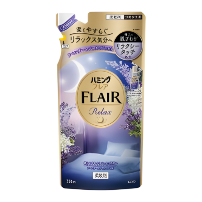 KAO Кондиционер для белья "Humming FLAIR Relax" (концентрат / аромат «Лаванда и жасмин») 350 мл, мягкая упаковка