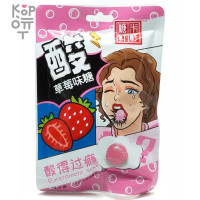 Кислая освежающая карамель Extremely Sour Candy - Экстремально кисло(Я плакал) со вкусом Клубники