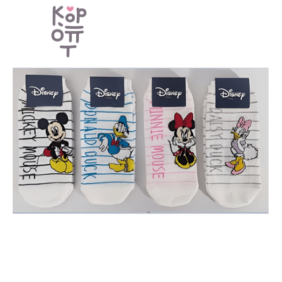 Disney Женские короткие носочки, размер 35-40, с персонажами (Mickey Mouse, Donald Duck, Minnie Mouse, Daisy Duck)