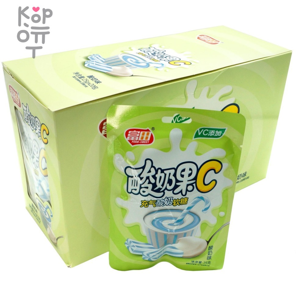 Конфеты VC Yogurt Fruit C - Газированная Йогуртовая помадка с витамином С, купить с доставкой на дом фото 1 &mdash; Корейские товары для всей семьи(КорОпт)
