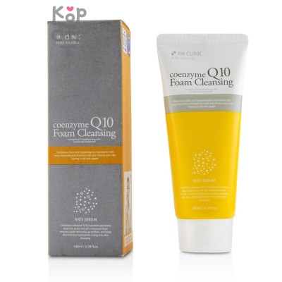 3W Clinic 3W Clinic Coenzyme Q10 Foam Cleansing Anti Sebum - Пенка для умывания контроль жирности кожи – пенка с Коэнзимом Q10 100мл