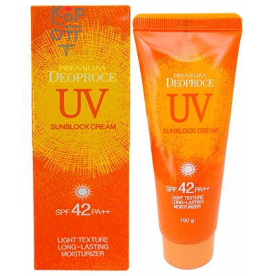 Deoproce Premium UV Sun Block Cream SPF42 PA++ - Солнцезащитный крем, 100гр. 