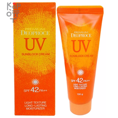 Deoproce Premium UV Sun Block Cream SPF42 PA++ - Солнцезащитный крем, 100гр.  — Корейские товары для всей семьи(КорОпт)
