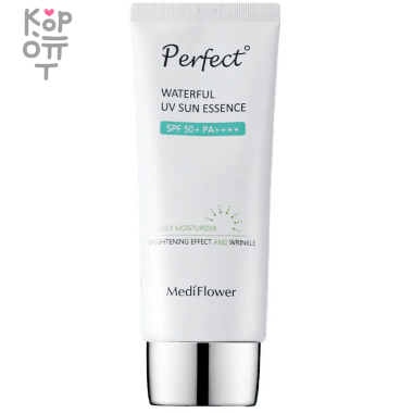 Medi Flower Perfect Waterful UV Sun Cream - Легкий успокаивающий солнцезащитный крем 50мл. — Корейские товары для всей семьи(КорОпт)