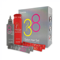 Masil 38 Salon Hair Set - Набор для восстановления волос с кератином и коллагеном (шампунь 300мл+16мл., маска 200мл.+16мл.)