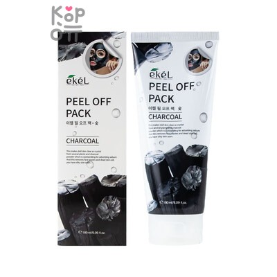 Ekel Peel Off Pack Charcoal — Маска, пленка для проблемной кожи с Угольной пудрой, 180 г