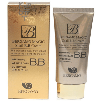 Bergamo Magic Snail BB Cream SPF 50 PA+++ - Увлажняющий ВВ крем с муцином улитки 50 мл