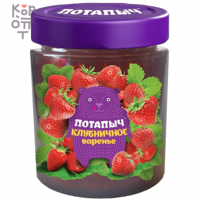 Варенье клубничное, Потапычъ, 280 г