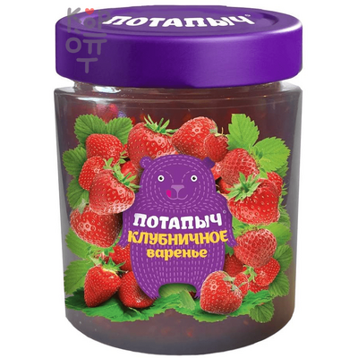 Варенье клубничное, Потапычъ, 280 г