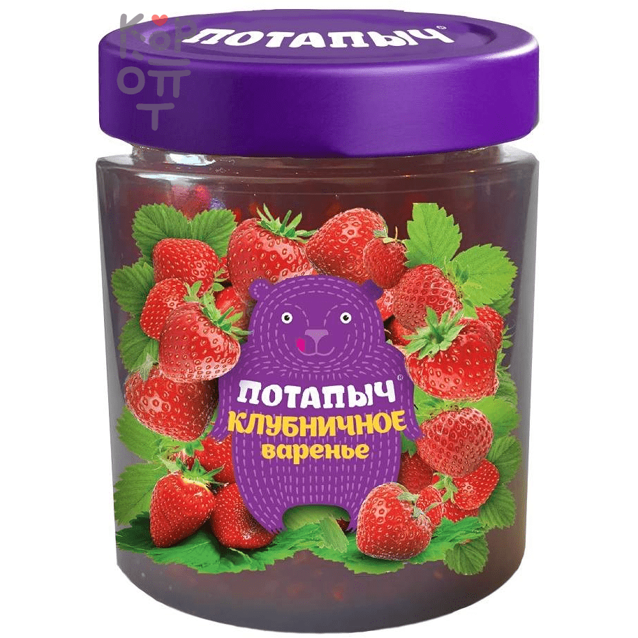 Варенье клубничное, Потапычъ, 280гр.