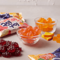 Lotte Jellycious Gummy Gummy Fruit Jelly - Жевательный мармелад Гуми-Гуми 3 вкуса (апельсин, виноград, персик), 70гр.