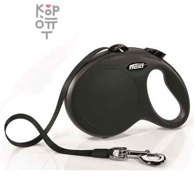 flexi рулетка New Classic L (до 50 кг) лента 5 м черная