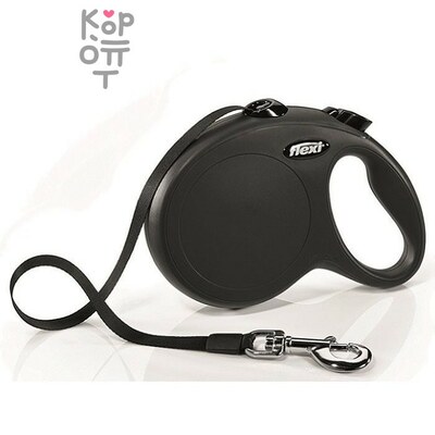 flexi рулетка New Classic L (до 50 кг) лента 5 м черная