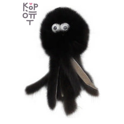 Игрушка для животных Меховой осьминог натуральная норка, этикетка кружок — ИГРУШКИ