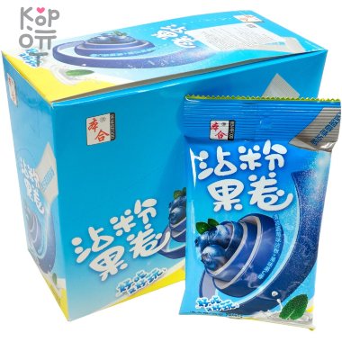 Жевательные конфеты Benhefood Fruit Roll Фруктовый рулетик со вкусом Черники &mdash; Корейские товары для всей семьи(КорОпт)
