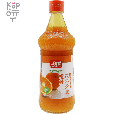 Qingba Orange Juice - Концентрированный апельсиновый сок, 840мл. — Корейские товары для всей семьи(КорОпт)