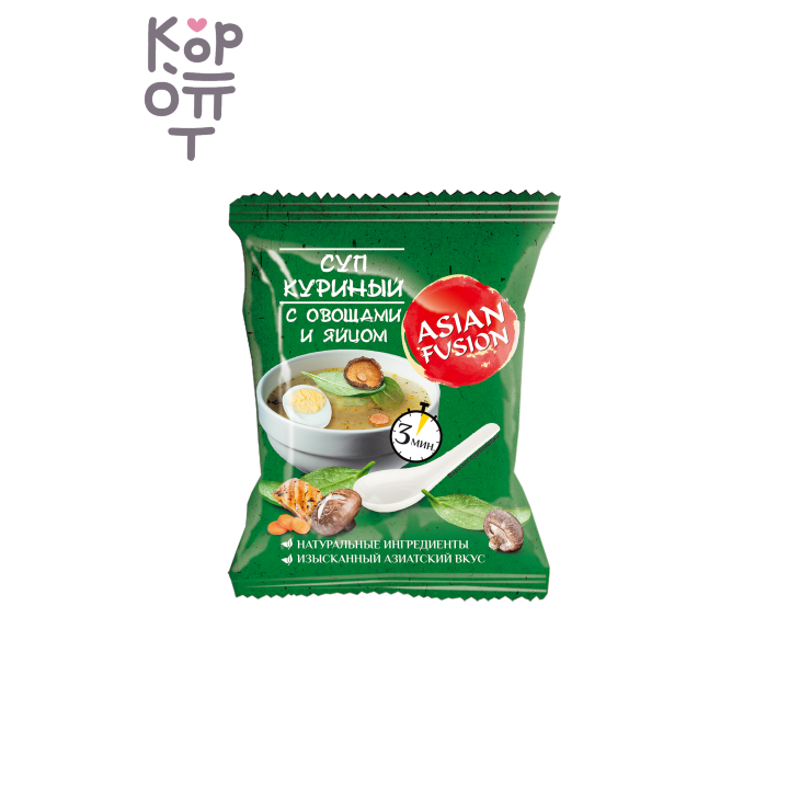 ASIAN FUSION — Суп куриный с овощами и яйцом п/п 8 г 1/20