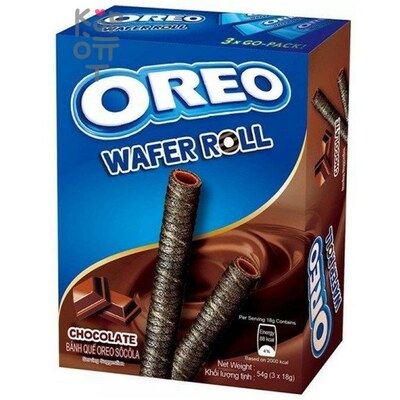 Вафельные трубочки Wafer Roll Chocolate, Oreo, 54гр.
