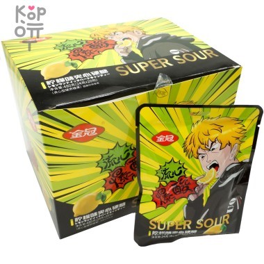 Конфеты Супер Кислые Golden Crown сэндвич со вкусом Лимона — Корейские товары для всей семьи(КорОпт)
