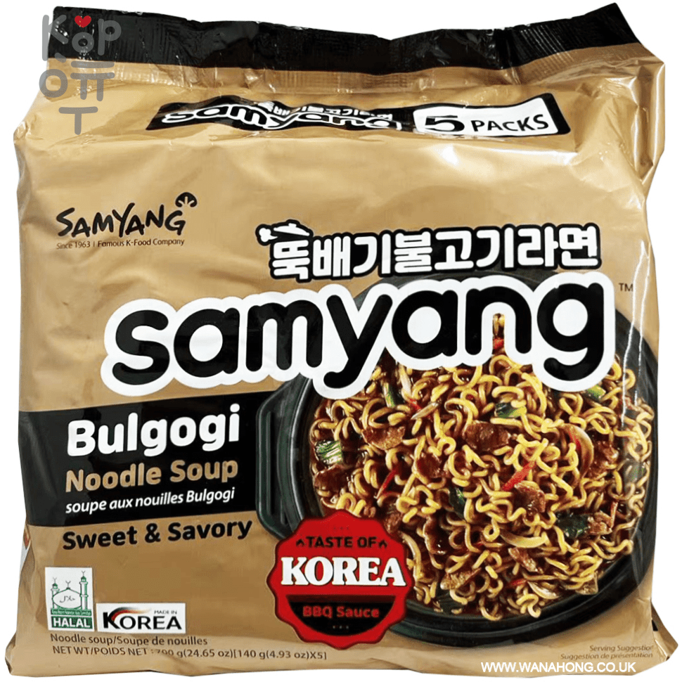 Лапша сублимированная SamYang Samgyetang Bulgogi Ramen со вкусом говядины  бульгоги, мягкая упаковка, 140гр., 40 упаковок в Коробке по цене 5 292 руб.  в интернет магазине Корейские товары для всей семьи(КорОпт)