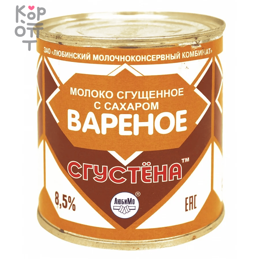 Сгустена Молоко сгущенное вареное с сахаром 8,5%, 380гр.*45шт. в коробке.  по цене 6 656 руб. в интернет магазине Корейские товары для всей  семьи(КорОпт)