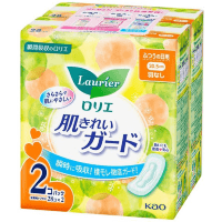 Kao Laurier Hada Kirei Guard Sanitary Pads - Дневные гигиенические прокладки, без крылышек 28шт.*2уп. (20,5см.)