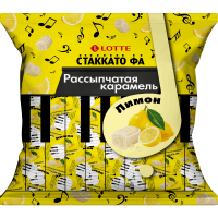 Lotte Рассыпчатая карамель «СТАККАТО - ФА» с ароматом лимона, 1кг