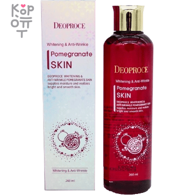 Deoproce Whitening &amp; Anti-Wrinkle Pomegranate Toner - Антивозрастной тонер с экстрактом Граната 260мл.  &mdash; Корейские товары для всей семьи(КорОпт)