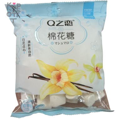 Маршмеллоу Q Love Любовь со вкусом Ванили, 150гр. &mdash; Корейские товары для всей семьи(КорОпт)