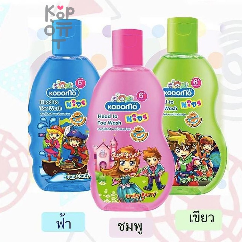 LION Kodomo - Детское средство для душа и мытья волос, От макушки до пяточек