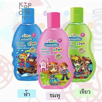 LION Kodomo Organiku - Детское средство для душа и мытья волос, От макушки до пяточек, 400 мл