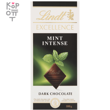 Шоколад Экселленс Мята, темный, Lindt, 100гр. &mdash; Корейские товары для всей семьи(КорОпт)