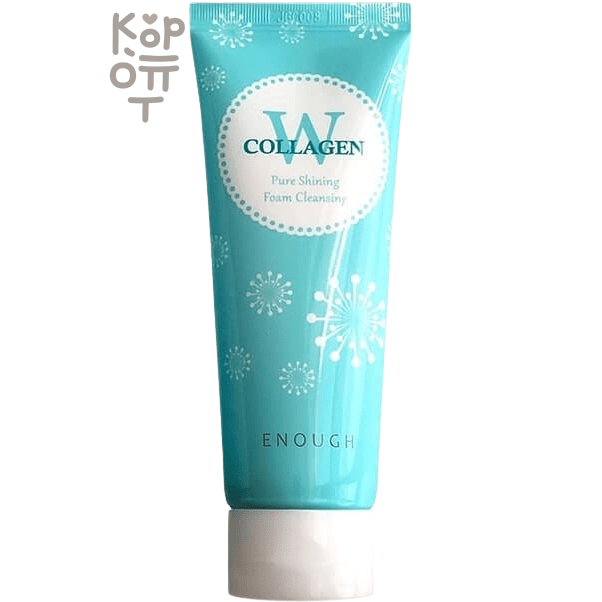 Enough W Collagen Pure Shining Foam Cleansing - Очищающая пенка с Морским Коллагеном, 100мл.