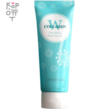 Enough W Collagen Pure Shining Foam Cleansing - Очищающая пенка с Морским Коллагеном, 100мл. — Корейские товары для всей семьи(КорОпт)