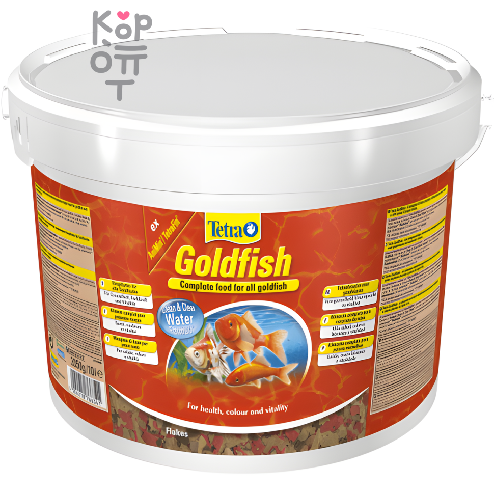 TetraGoldfish корм в хлопьях для всех видов золотых рыбок 10л. (ведро)