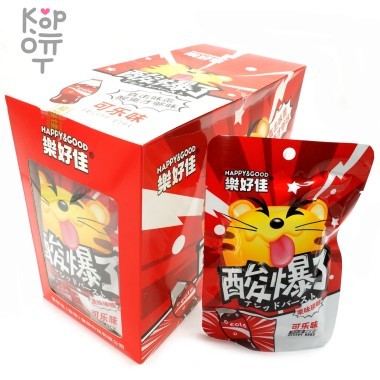 Кислая карамель Happy&amp;Good Sour Candy - со вкусом Колы &mdash; Корейские товары для всей семьи(КорОпт)