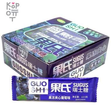 Жевательные конфеты Guo Shi sugus со вкусом Черники &mdash; Корейские товары для всей семьи(КорОпт)