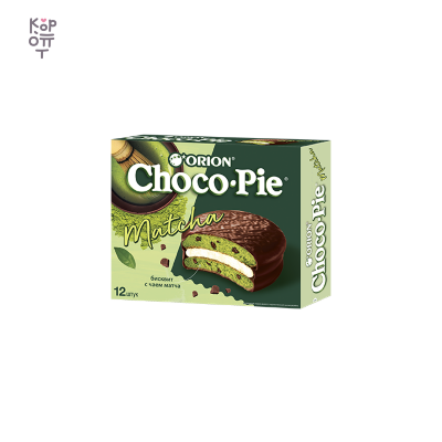 Orion — Choco Pie Matcha — Пирожное Orion Choco Pie со вкусом матча, 360 г — коробка 8 шт